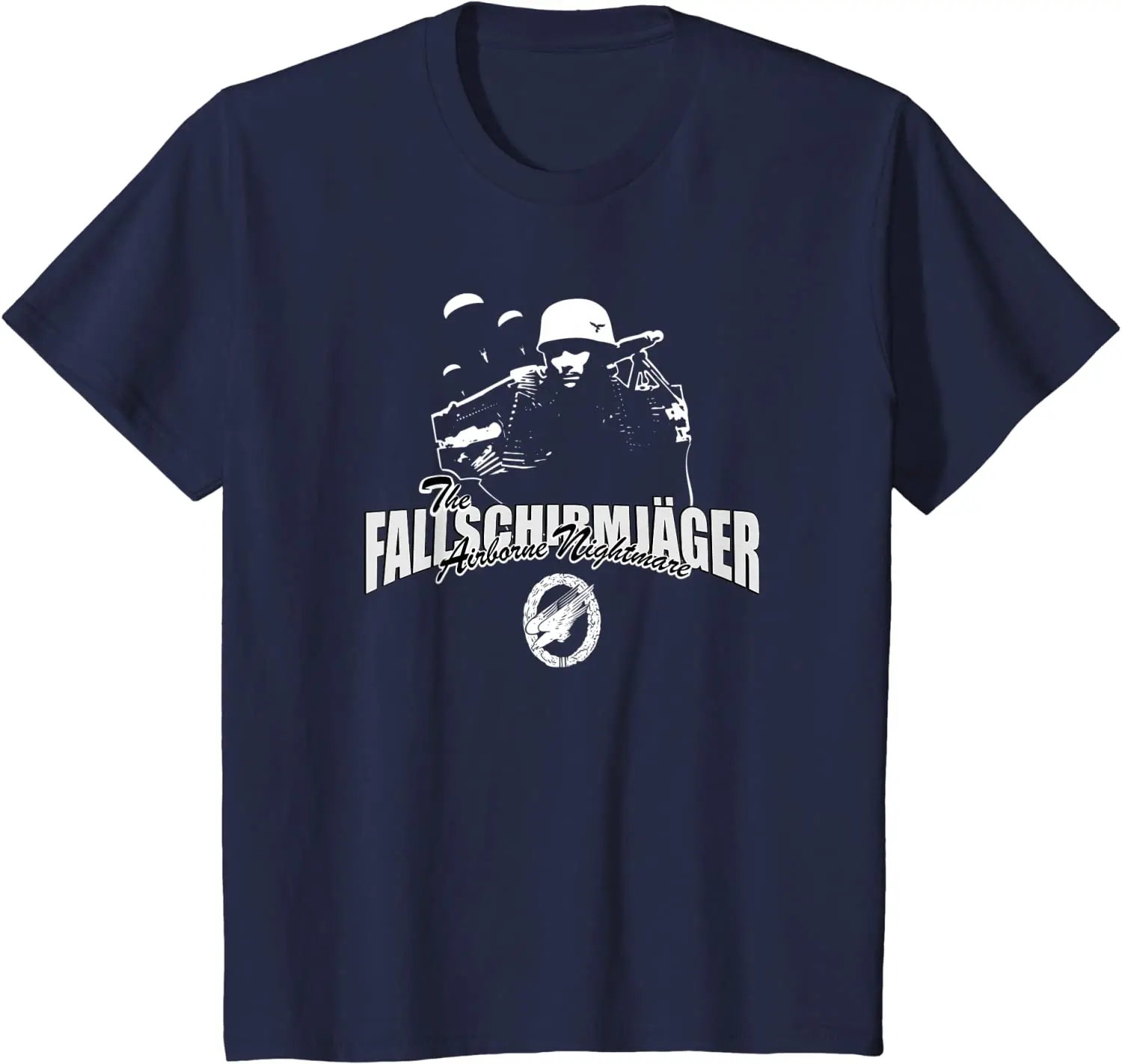 WW2 German Paratrooper Men T-shirt Fallschirmjager Airborne Shirts Short Casual 100% Cotton Tshirt