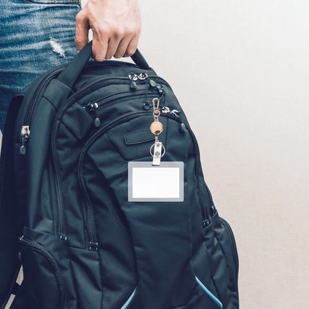 2 قطعة حامل شارة قابل للسحب مفتاح سلسلة سبائك الزنك العملي Id شارة بكرة للممرضات المعلمين الطلاب العاملين #2