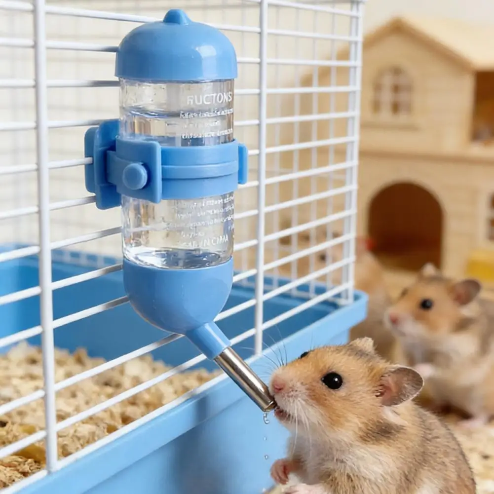 Hanging Hamster Drinker Water Bottle Dispenser Feeder Hanging Pet Dog Guinea Pig Squirrel Rabbit Drinking Head Pet Drinker Stand