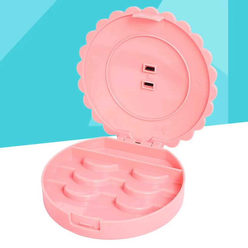 1 pz custodia per ciglia custodia per organizer per trucco bowknot scatola per ciglia portatile custodia per specchio per trucco organizzatore