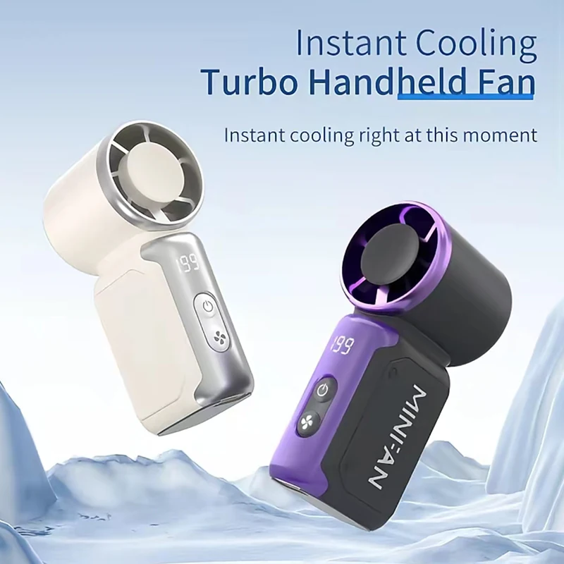 USB charging handheld small fan, pocket portable fan, portable mini bladeless electric fan, suitable for outdoor and travel use - Detail 1