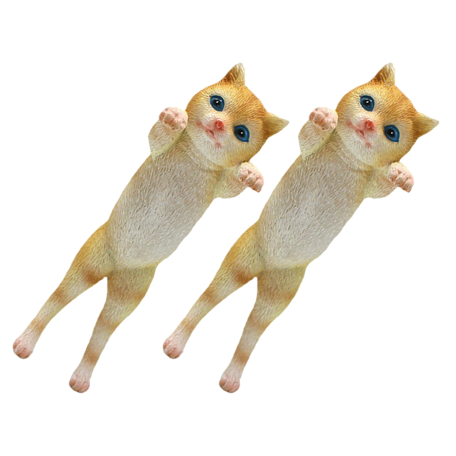 

2pcs Garden Decor Items Resin Cat Hanging Figurines Cute Flower Pot Hanger For Planters Bonsai Terrariums Outdoor Indoor Cat