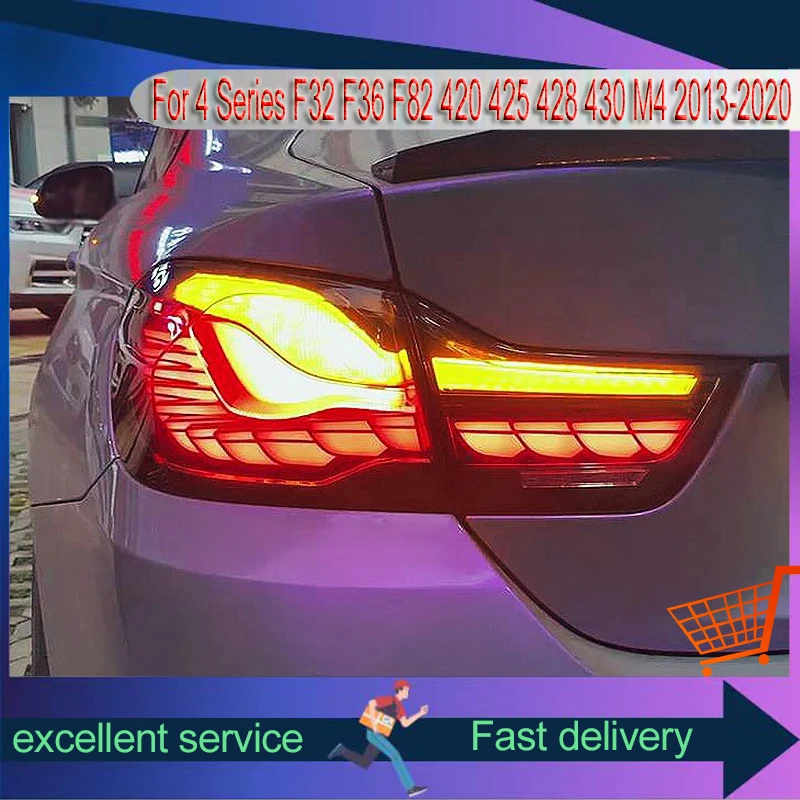 

Car Taillight For BMW 4 Series F32 F36 F82 420 425 428 430 M4 2013-2020 Refit Dragon Scale Dynamic Turn Signal Light Assembly