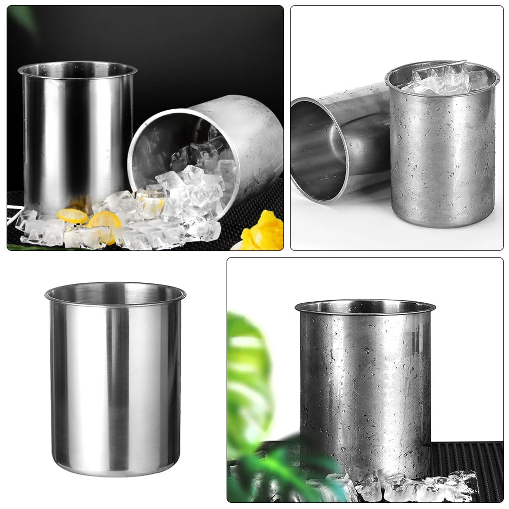 Stainless Steel Ice Cube Buckets Bucket Bar Drink Cooling Bucket Cocktail Container Party Chiller