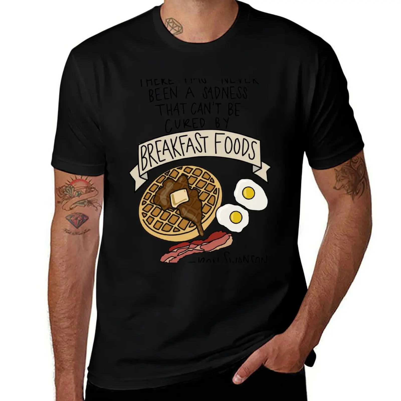 Breakfast Foods T-Shirt Casual Holiday Short Sleeve Tee