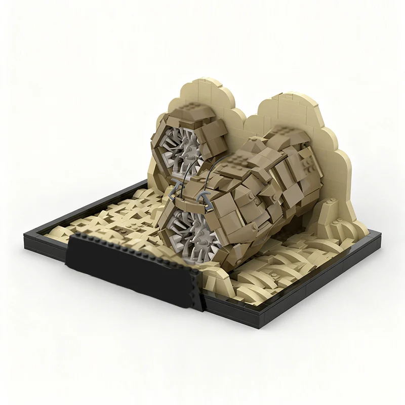 Cidade rua vista modelo moc tijolos de construção deserto filme cena tecnologia modular crianças presentes do feriado montar brinquedos terno