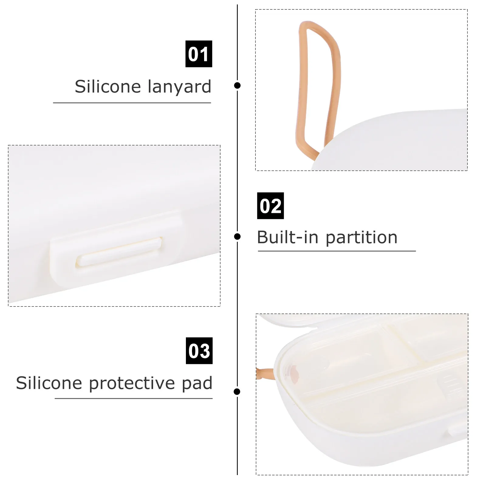 Portable Pill Organizer Medicine Storage Case Travel Pill Box Supplement Holder Independent Compartments Moisture Proof Compact