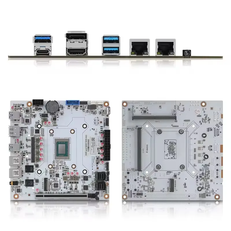 2x10G LANs 8-Bay NAS Motherboard AMD Ryzen 7 8845HS USB4 2*SFF-8643 to 8*SATA, 2xNVMe PCIEX16 2xDDR5 Mini ITX Firewall Mainboard