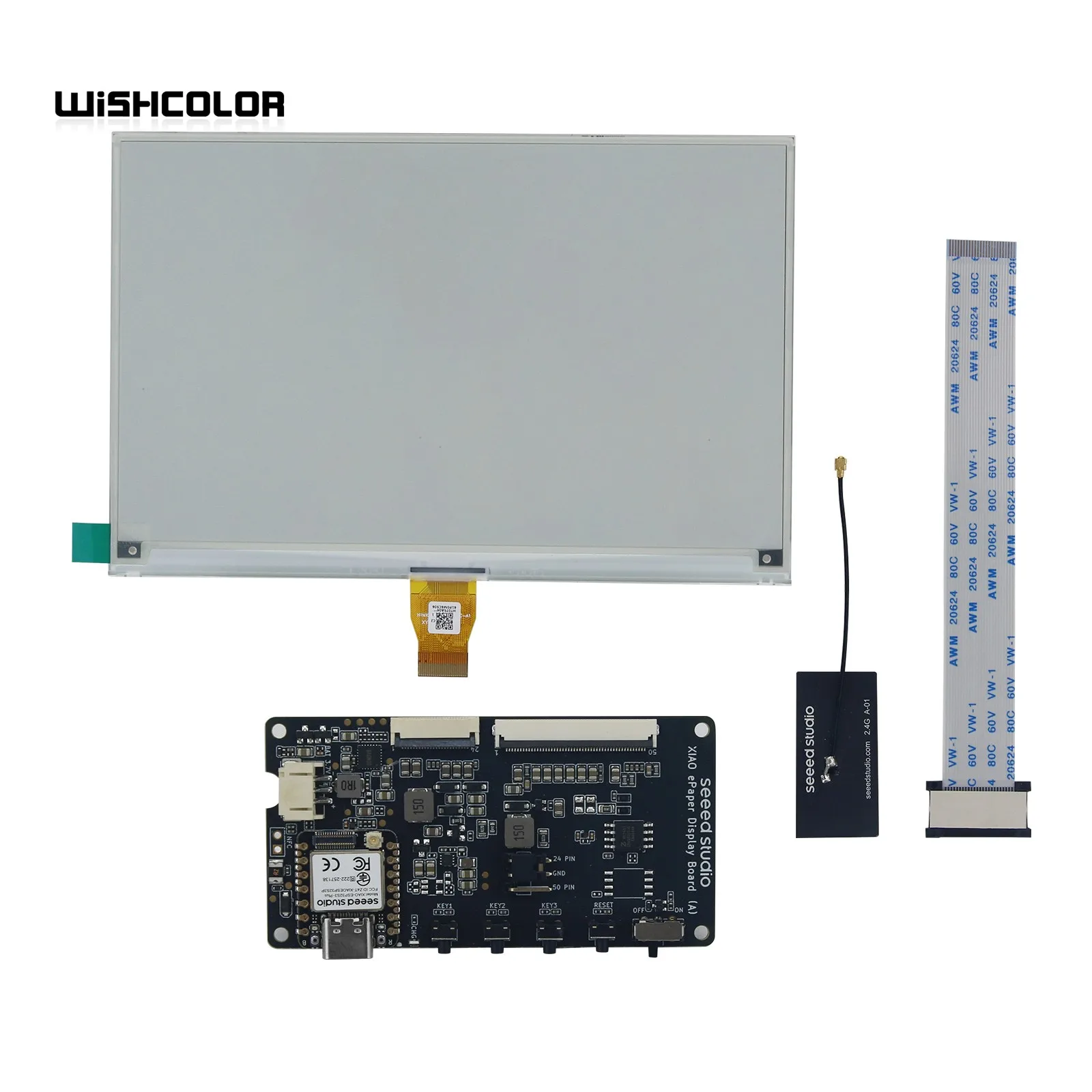 Wishcolor Unassembled TRMNL 7.5-inch Monochrome E-Ink Display DIY Kit 800x480 E-Ink Screen Compatible with Home Assistant