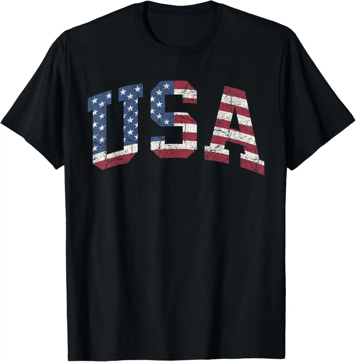 

USA Shirt Women Men Kids Patriotic American Flag Distressed T-Shirt