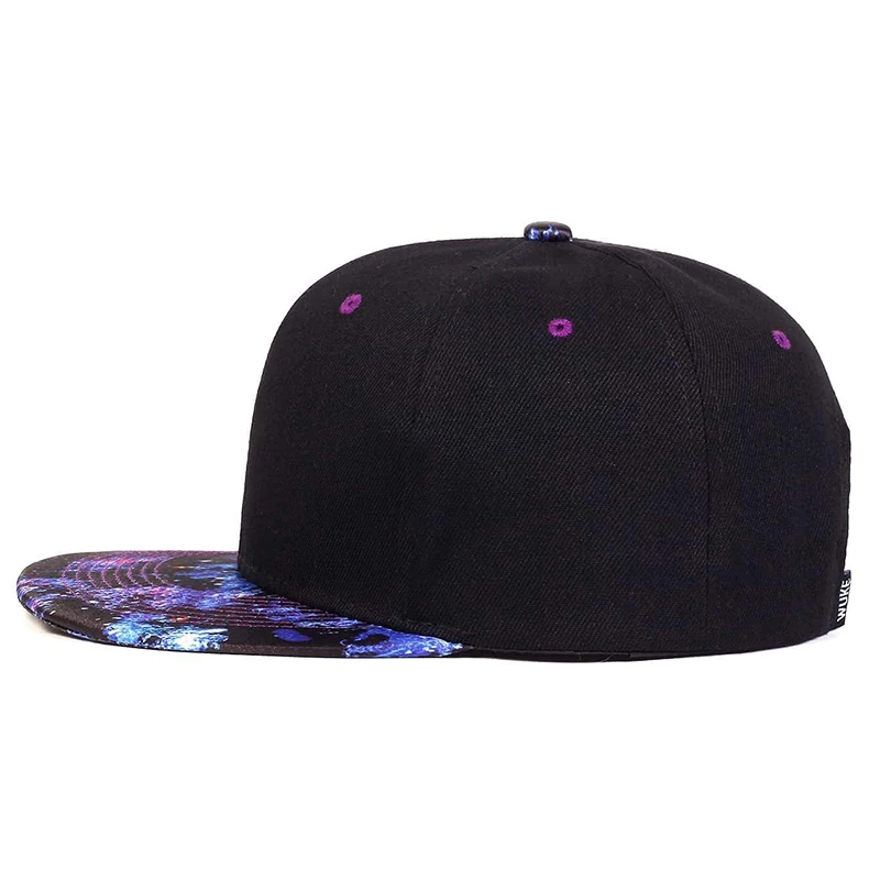 Fashion Starry Sky Hat Brim Baseball Cap Hip Hop Hat Outdoor Snapback Caps Adjustable Flat Hats Outdoor Sun Hats Gorras