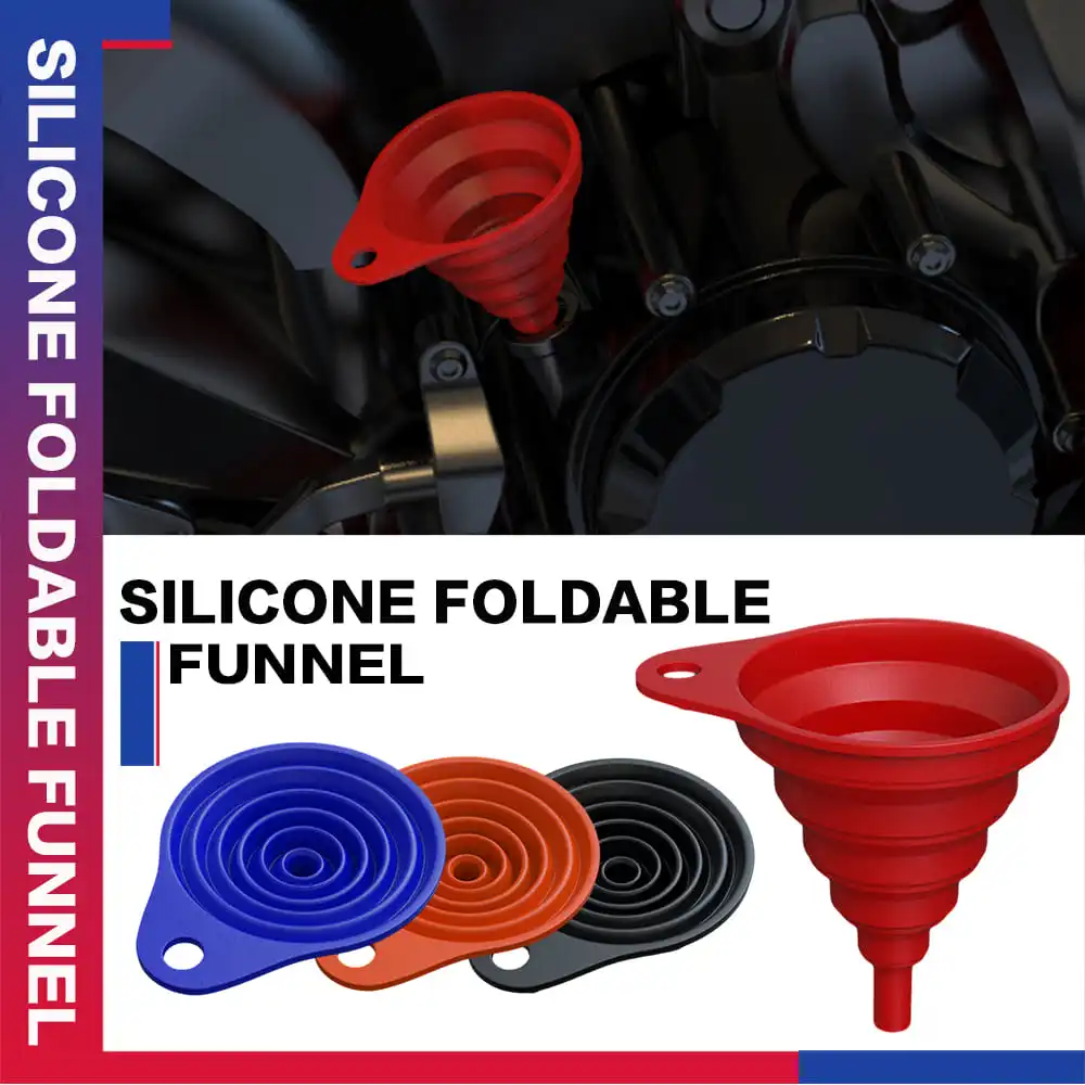 

Moto Oil Fuel Change Foldable Hopper Collapsible Silicone Funnel For Honda Silver Wing GT 400 600 ST1300 A STX1300 TRANSALP 600