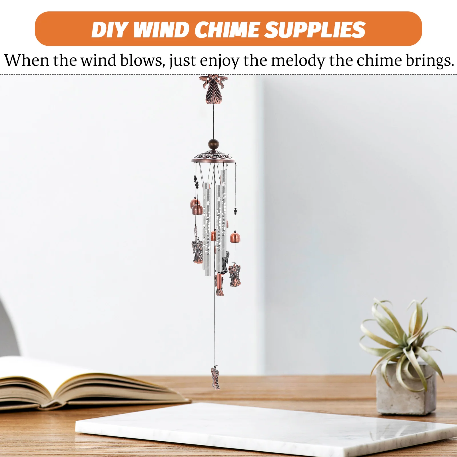 50 Pcs Aluminum Wind Chimes Child Childrens Toys Silver Decor Metal Bell Accessories