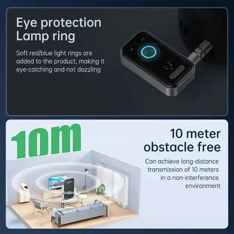 Bluetooth 5.3 Adapter Sändare Mottagare Trådlöst Ljud för Bilmusik Hörlurar Högtalare AUX Ljudadapter med 3,5 mm Uttag 10 best sales trådlös mottagare - №2