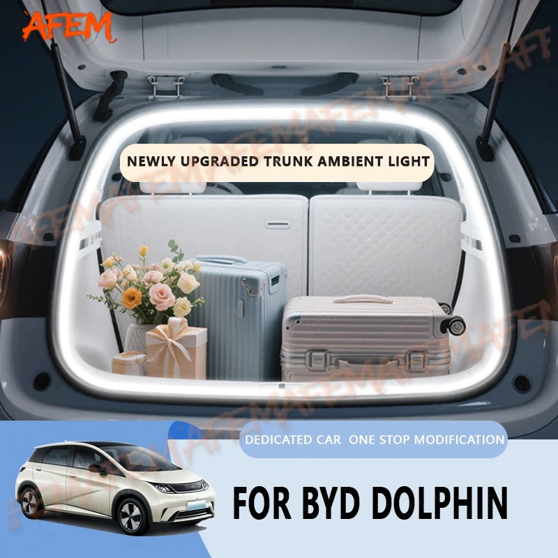 For BYD Dolphin Trunk Light Atmosphere Lights Modification light Rear Trunk LED Light Bar White warm white