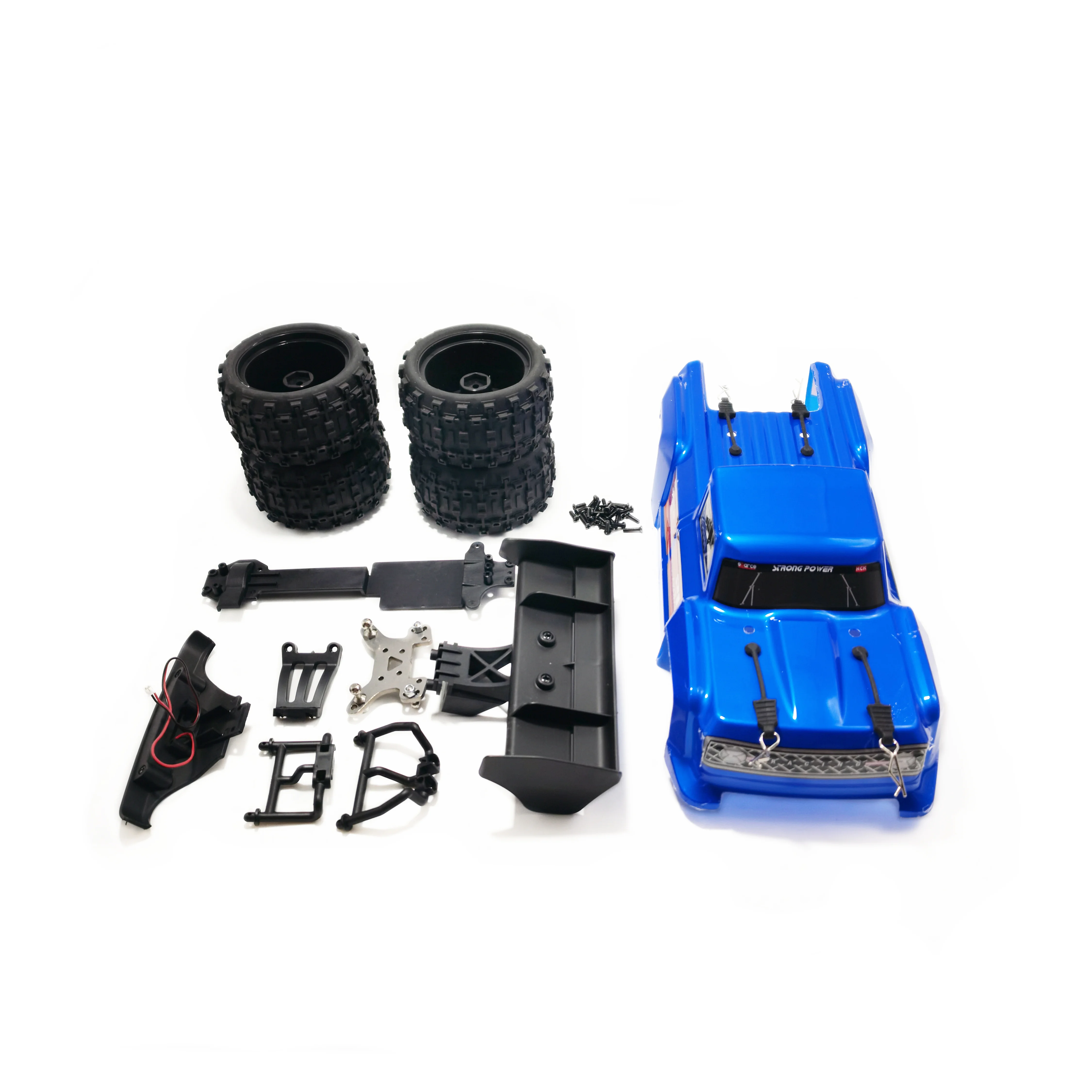 wltosy 144001 144002 144010 rc car fat body truck body with tail wing tires set accessories parts