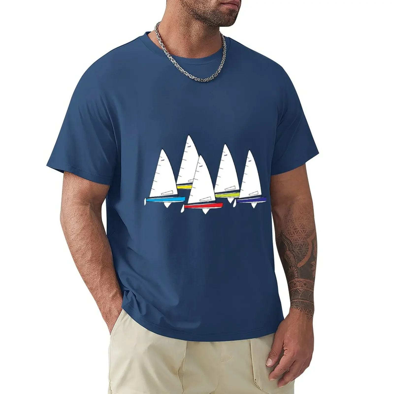 Finn Sailing Dinghies Racing T-Shirt funnys Aesthetic clothing plain t shirts men