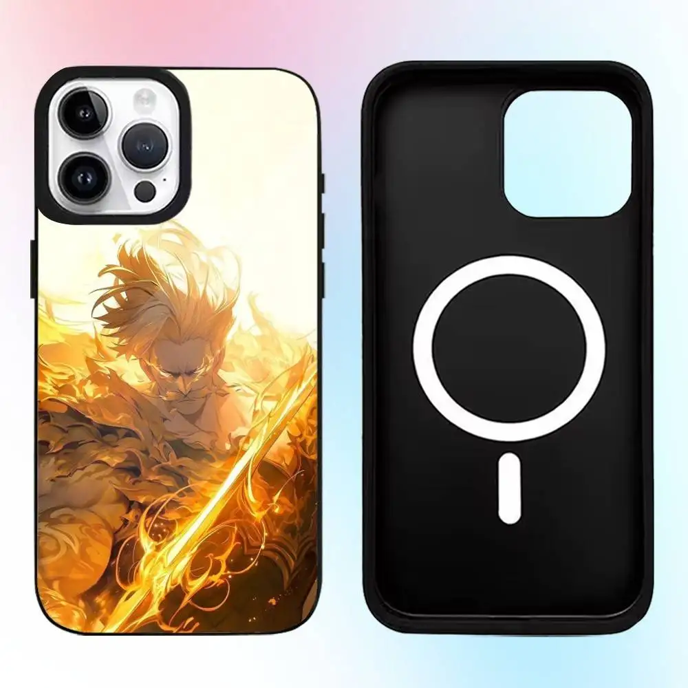 Comics E-Escanor A-Arrogant Handyhülle für iPhone17,16,15,14,13,12,11 Plus, Pro Max Magnetisches Magsafe Wireless Charging