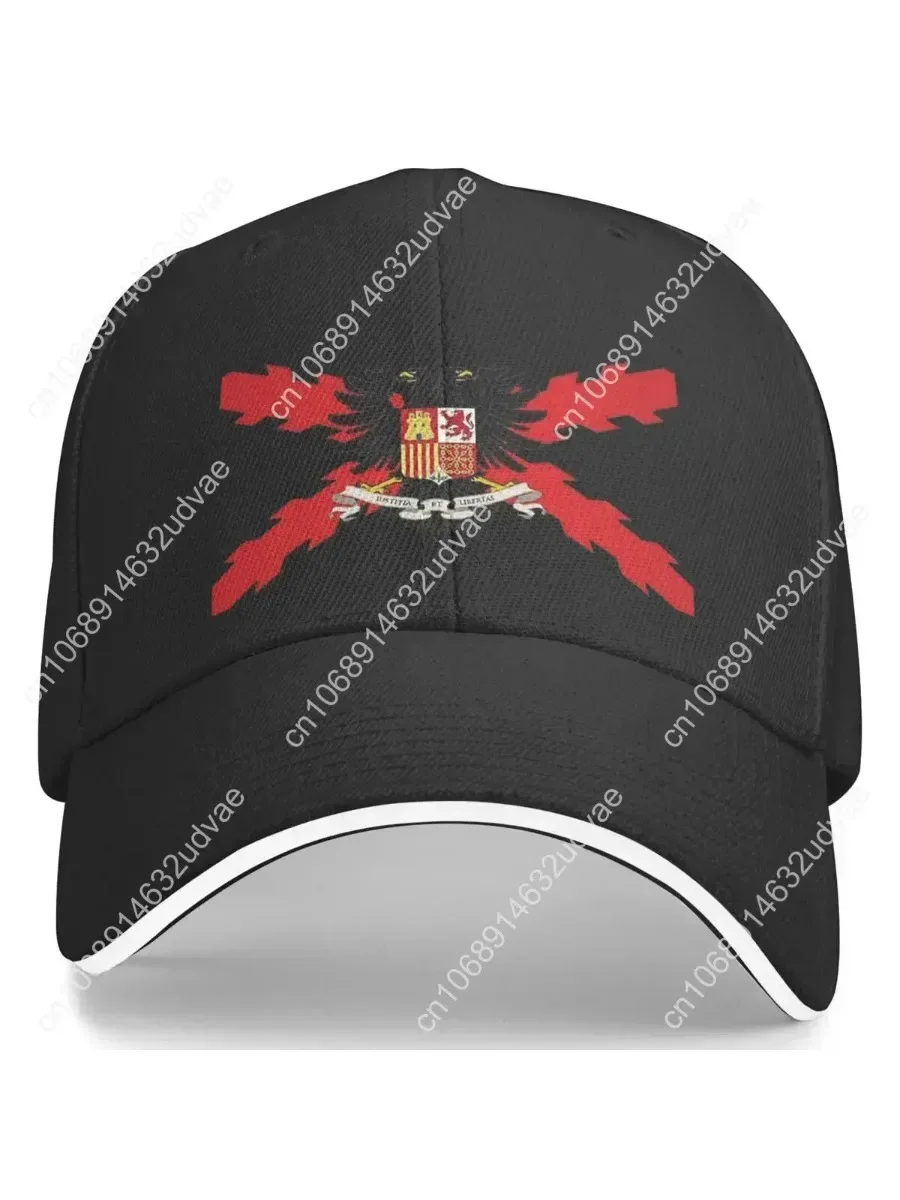 

Spanish Burgundy Cross Baseball Cap Ski Cross of Saint Andrew Stylish Trucker Hat Fashionable Unisex Duckbill Cap