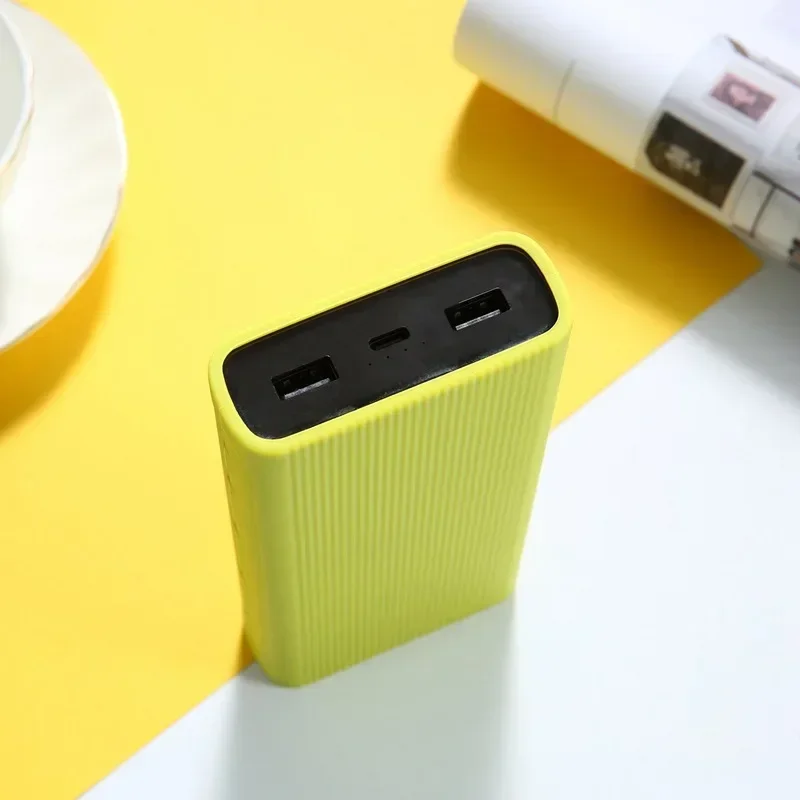 New Silicone Case for Xiaomi Power Bank 3 Generation 20000mAh PLM07ZM Rubber Shell Cover Bags for Portable External Battery Pack