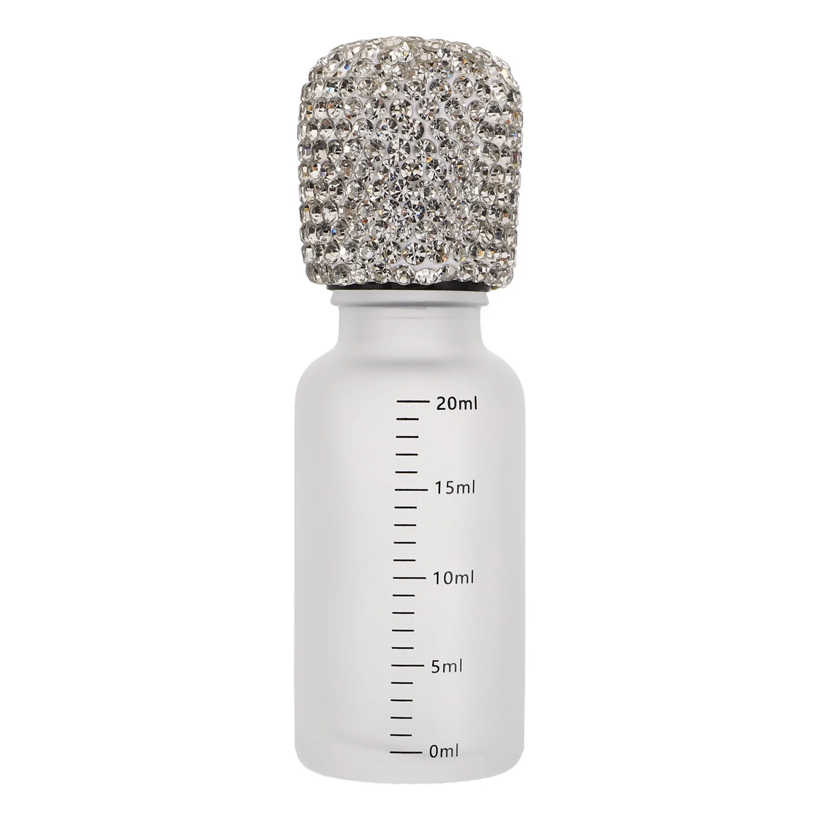 زجاجة زجاجية قابلة لإعادة الملء من حجر الراين سعة 20 مل، قوارير عطر شفافة للسفر، حاوية دوارة للزيت العطري المحمولة #4