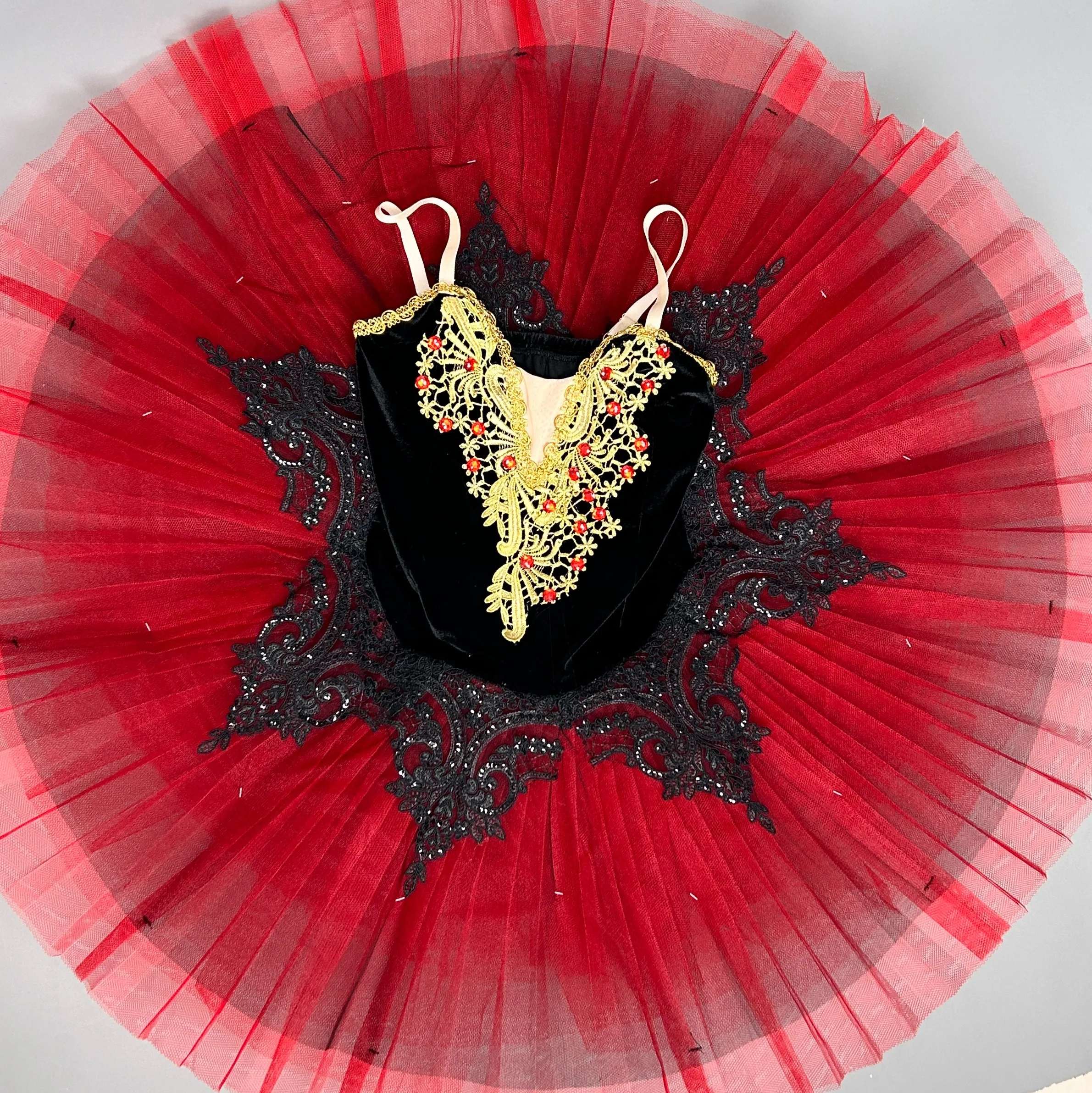 Jupe Tutu de Ballet Professionnelle pour Femme Adulte, Costumes de brevFzLake, Vêtements Rouges pour Bol et Enfants