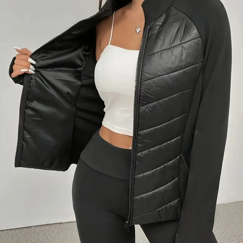 2025 Autumn and Winter New Women's Thick Lined Cotton Jacket Zipper Hooded Coat