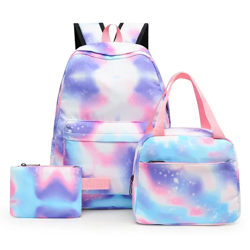 Mode Kinder Rucksack Freizeit dreiteiligen Rucksack Kleinkind Rucksäcke Campus Rucksack Lunch Bag Mutter Kinder Taschen für Mädchen Mochila