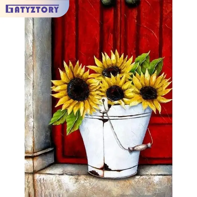 

GATYZTORY Acrylic Painting By Numbers Diy Crafts Flowers Coloring By Numbers Home Decors Unique Gift Drawing On Numbers