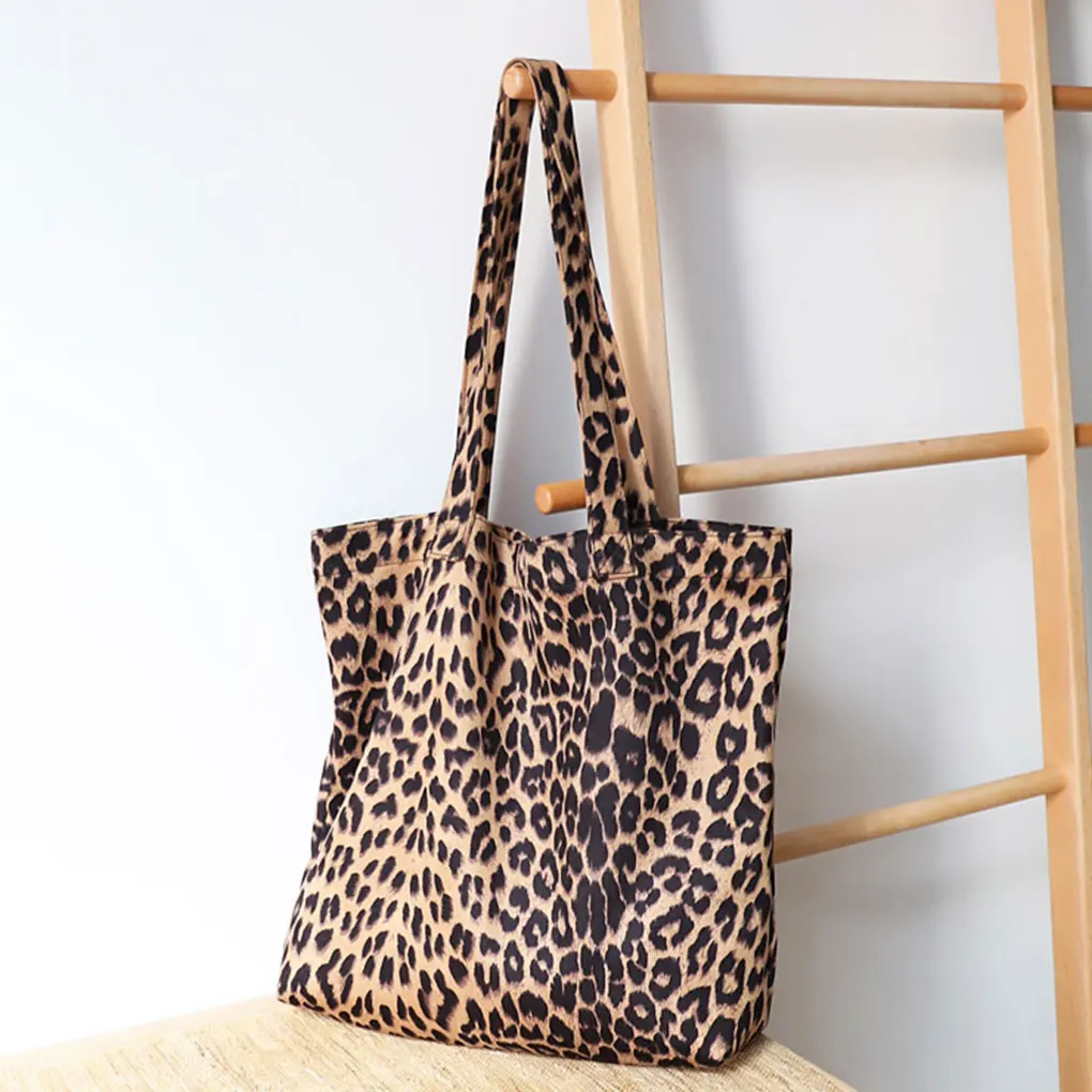 Bolsa de ombro macia com estampa leopardo para mulheres bolsa de grande capacidade bolsas de inverno quente estampa animal retrô