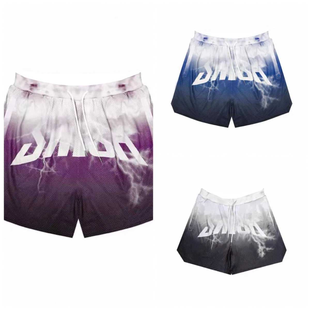 

Лето 2025 г., хит продаж, новые американские быстросохнущие баскетбольные шорты с принтом молний, дышащие шорты для тренировок на открытом воздухе