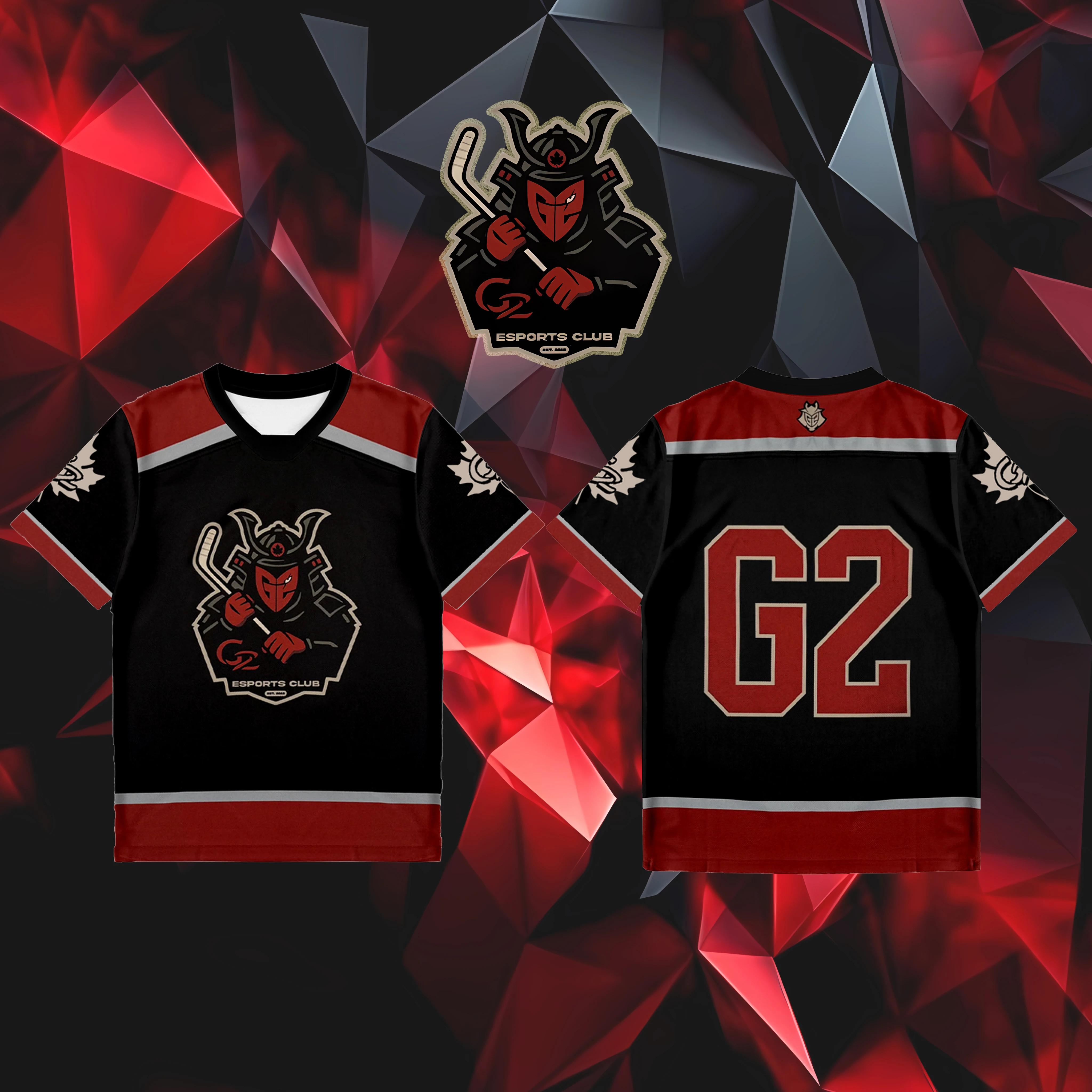 

G2 Esports Club New Ice Hockey Jerseys Fashionable Printed Summer Tees Men's And Women's Youth Breathable Short-sleeved Uniforms