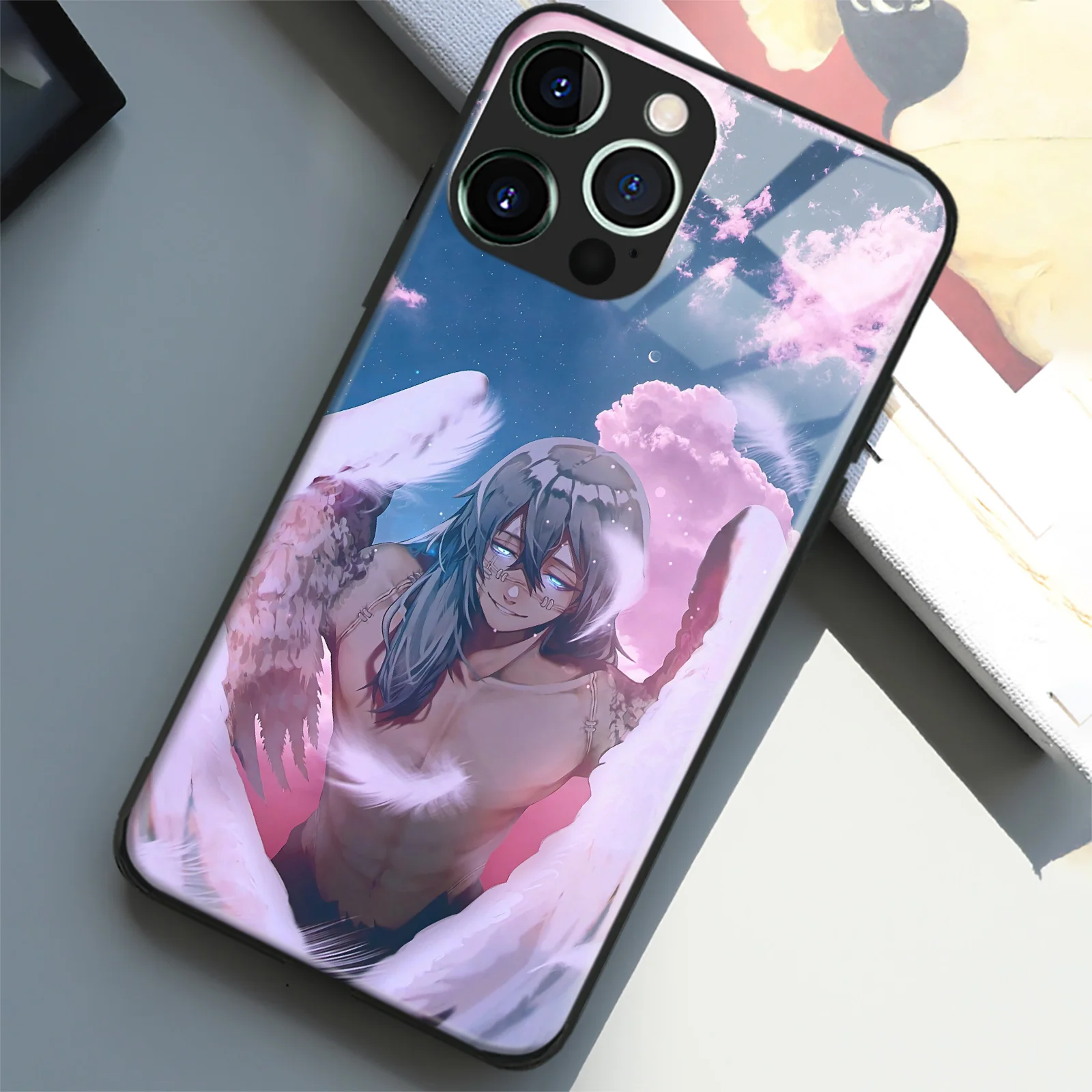 Mahito Anime Character Phone Case TPU Tempered Glass Protective Shell for iPhone Xr Xs 12 13 Mini 11 14 15 16 Pro Max 16 Plus