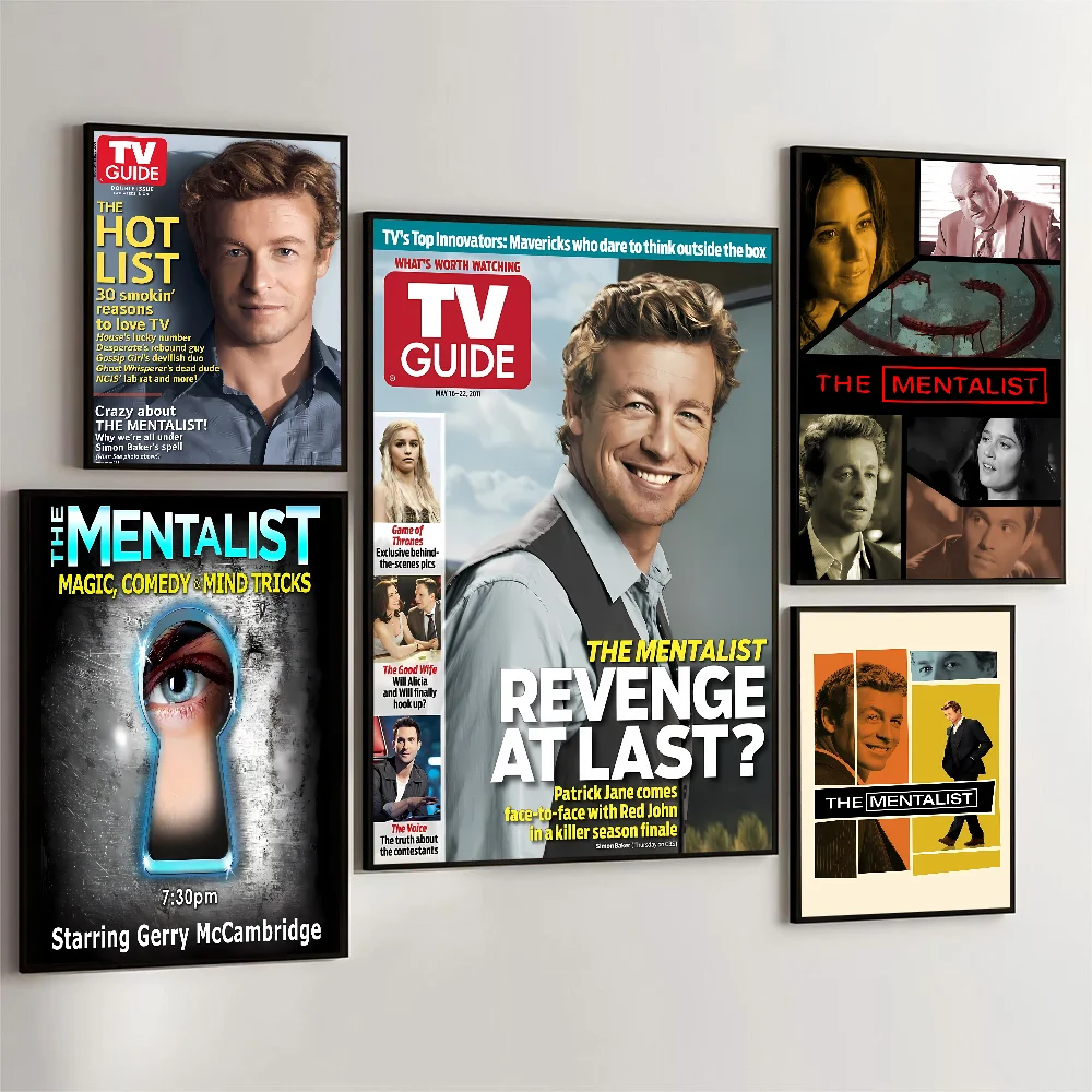 Hot TV The Mentalist Poster Self-adhesive Art Waterproof Paper Sticker Coffee House Bar Room Wall Decor