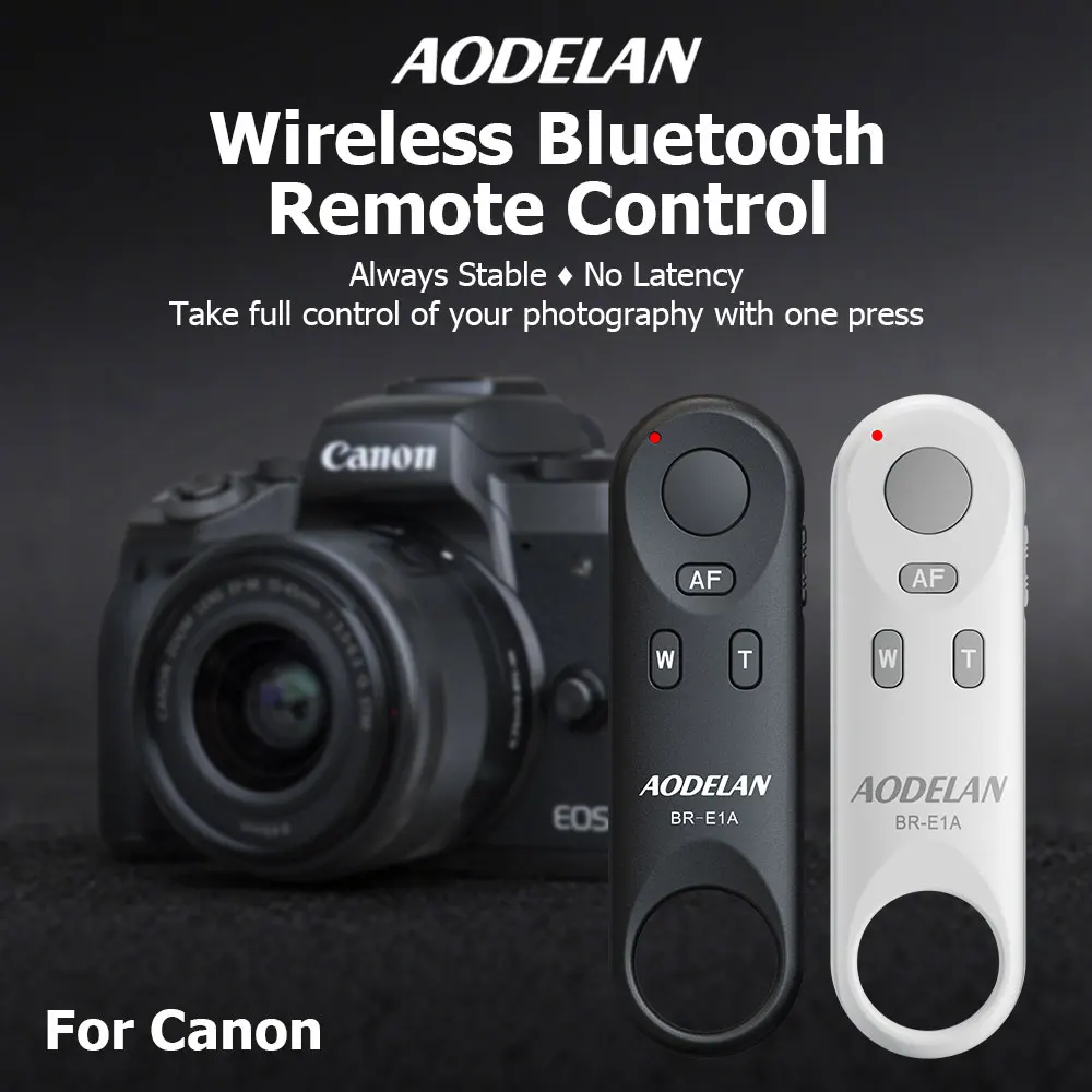AODELAN Disparador Inalámbrico para Canon EOS R10 R8 R7 R6 R5C R3 R M50 M6II G5XII T7i SL2 SL3 200D 250D, Reemplazar Canon BR-E1