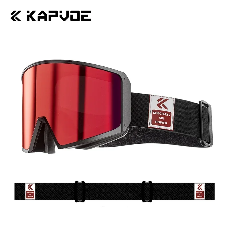 AliExpress kapvoe Kapvoe Snow Goggles Magnetic Lens Anti-fog Ski Goggles Cycling Men Women Snowboard Double Layer Sponge Goggles OTG Snow Goggles