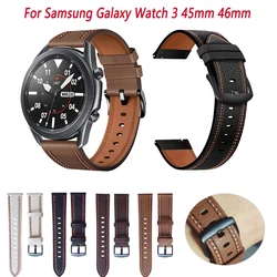 For Samsung Galaxy Watch 3 45mm SM-R840 Sport Leather Strap Smart Watchband 22mm for Gear S3 Frontier/Classic Wristband Bracelet