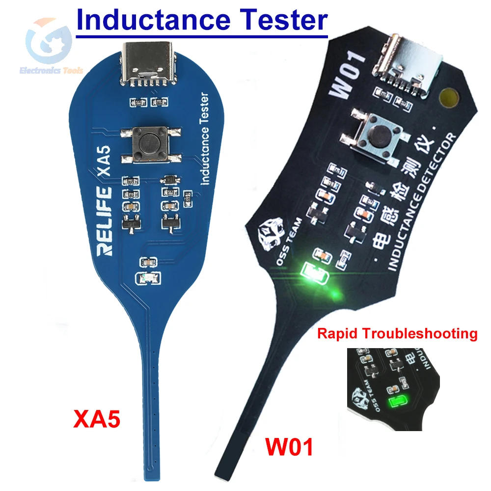 Induction Tester Motherboard Coil Diagnostic Tool Type C Interface Electromagnetic Quick Fault Check for Mobile Phone Repair