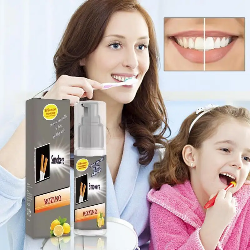 Lemon Toothpaste Teeth Cleansing Brightening Foam Toothpaste For Adults 30ml Refreshing Lemon Flavor Promotes Healthy Oral