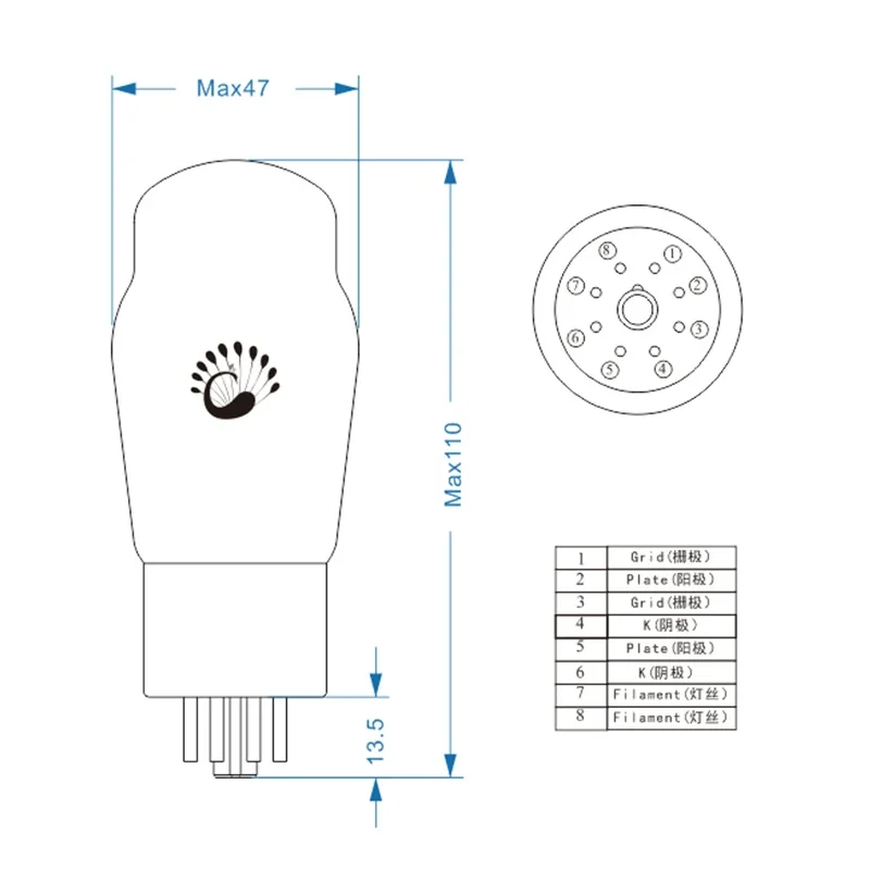 Imagem -06 - Psvane-markii Clássico Atualização do Tubo de Vácuo Cv181-tii Cv181 6sn7 6n8p 6h8c Hifi Válvula de Áudio Tubo Eletrônico Tubo