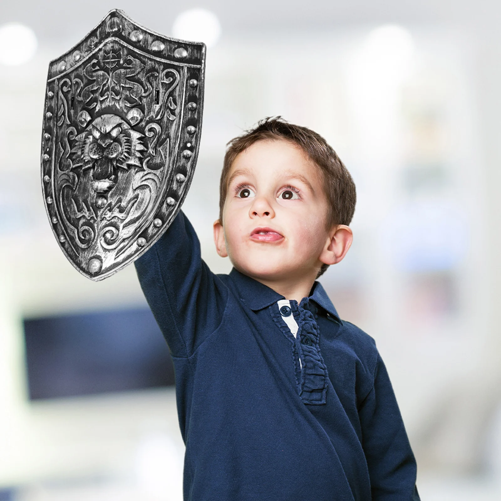 2 stücke Ritter Schild Spielzeug Für Kinder Mittelalterlichen Ritter Kostüm Prop Mit Löwen Form Für Halloween Cosplay Party Jungen Spielen Schwert schild