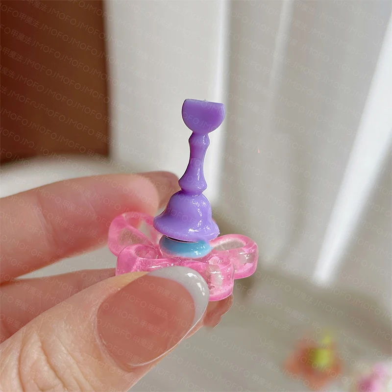 New New Flowers Nail Stand For Press On Nails Acrylic Shower Shelves Nail Display Magnetic Holder Mani Organizer Tools
