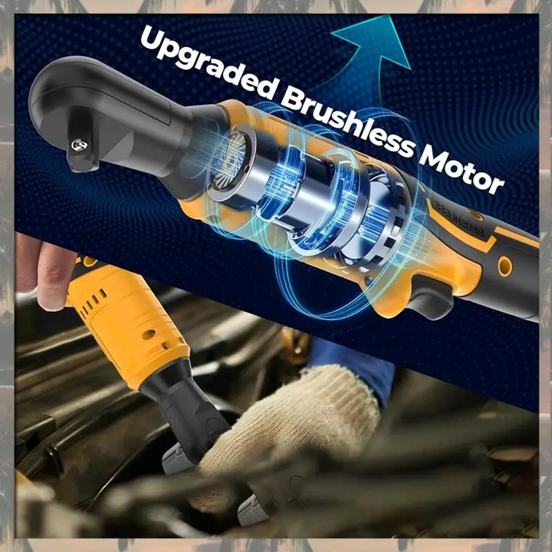 A70U Neuer Akku-Ratschenschlüssel, 74 Fuß, kompatibel mit 20 V Max. Batterie, 3/8 Zoll bürstenlose Leistung mit variabler Geschwindigkeit