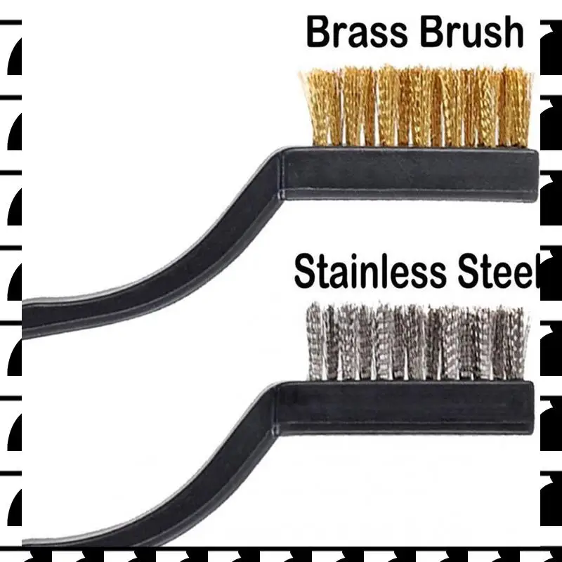 

A44U 12-Piece Wire Brush Scraping Handle Brush Set Kit Is Used To Clean Welding Slag Rust