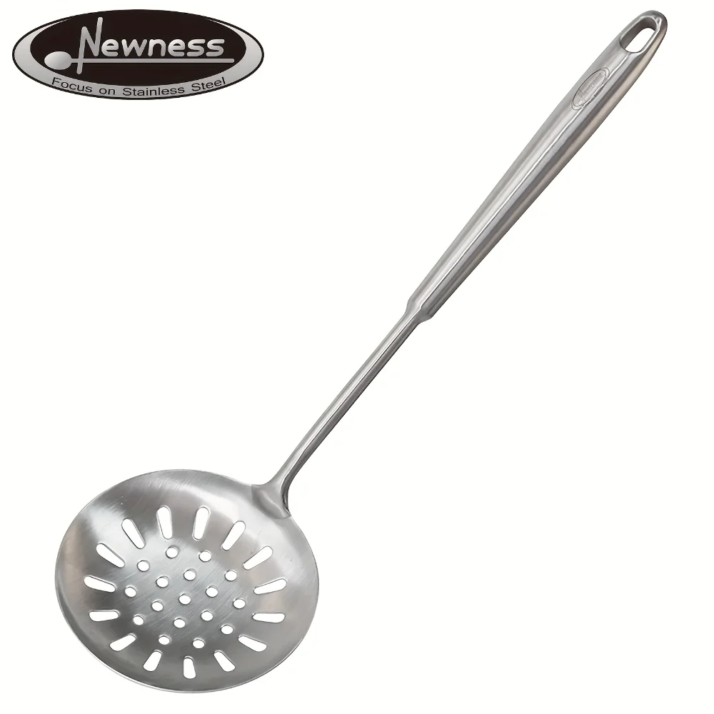 

Newnss Skimmer Slotted Spoon, [Rustproof, Integral Forming, Durable] 304 Stainless Steel Slotted Spoon with Vacuum Ergonomic Ha