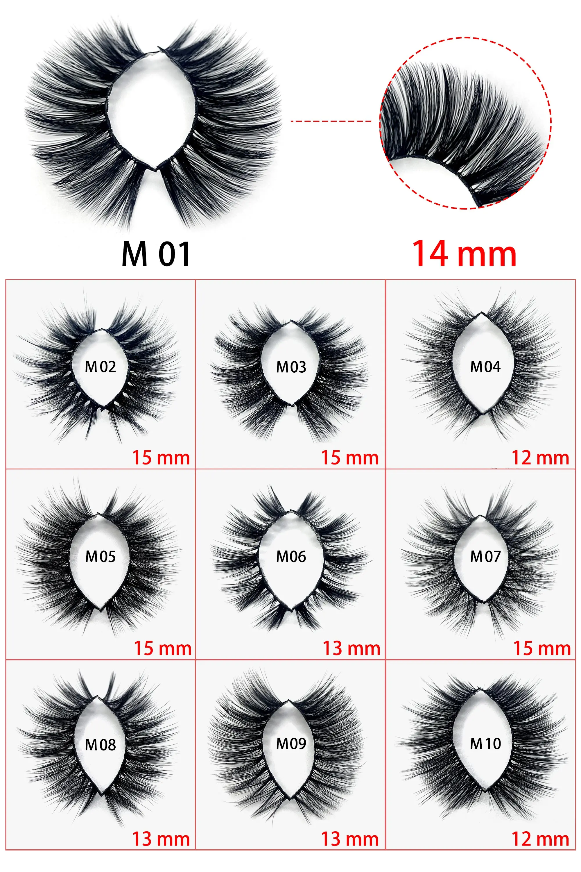 1Pair False Eyelashes Cosplay Makeup Tools 3d Mink Lashes Wispy Colored Packaging Fake Eyelash Extension Supplies