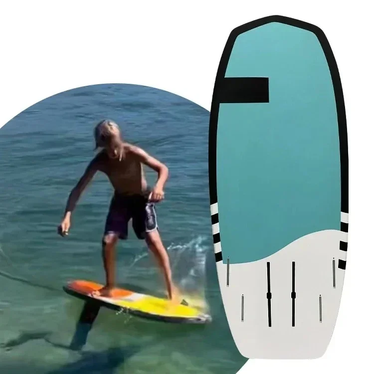KUAYO FUN Water Sports Green Carbon Fiber EPS PVC EVA Pumping Hydrofoil Hard Board Small Surfing Wing Wake Foil Board