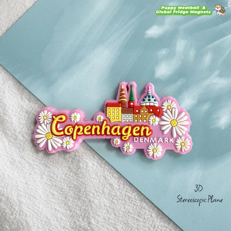 كوبنهاغن، الدنمارك، الخشب الربيع أقحوان الإبداعية سيليكون مغناطيس الثلاجة عالية القيمة رائعة تحصيل ديكور المنزل #1