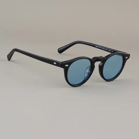 Gregory Peck OV5186 빈티지 라운드 남성 선글라스 프레임 거북이 트렌디 Cicle Sun Glasses 여성용 Polarized Round Eeyglasses