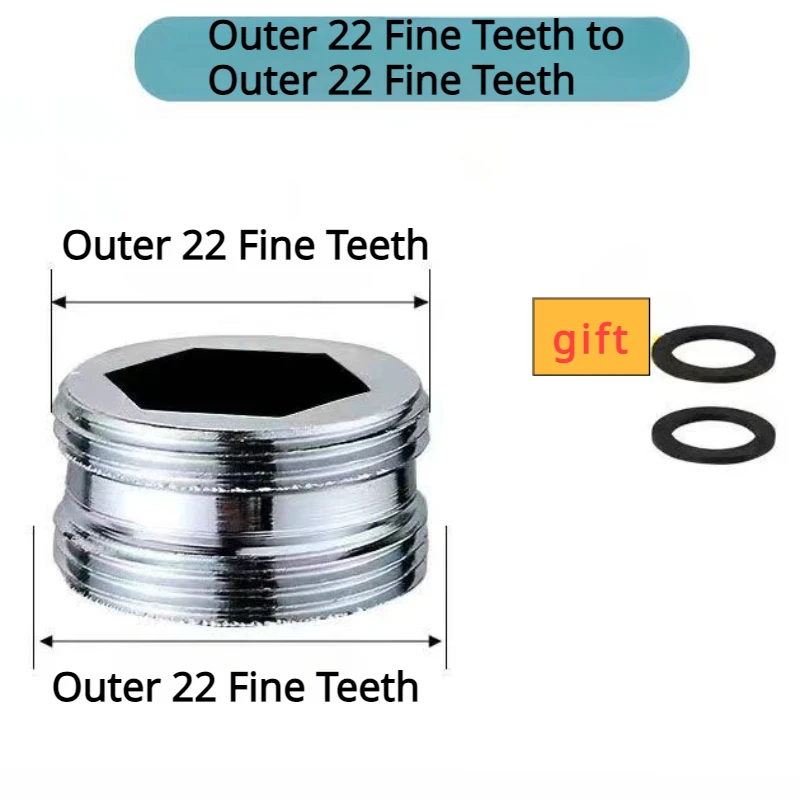 M22 zmiana na 16 18 20 22 24mm męski x męski Adapter kran kuchenny łazienka mosiężna taśma wodna miedziana